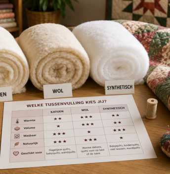 Welke tussenvulling kies je voor een quilt?