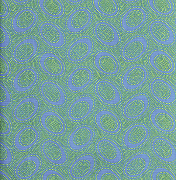 Aboriginal Dots PWGP071 ocean /groen aboriginal dots