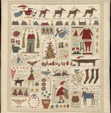 Patroon The Santa, The Three, The Turkey and me ( Anni Downs - Hatched and Patched)