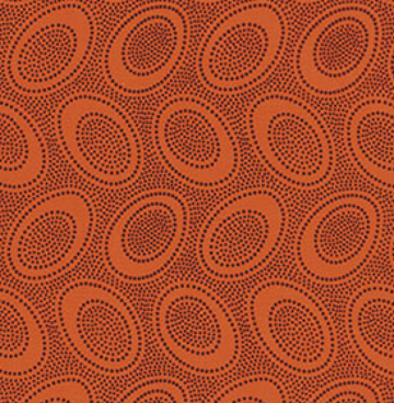 Aboriginal Dots PWGP071 orange