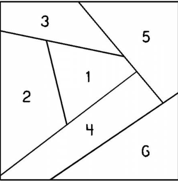 Template Crazy Quilt 8 inch