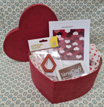 Hartendoos met hartjesquilt