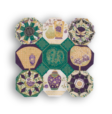 Octagon palace quiltpaket met drakenstof