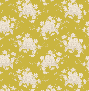 Tilda Sunday Brunch 100590 white flower sour yellow