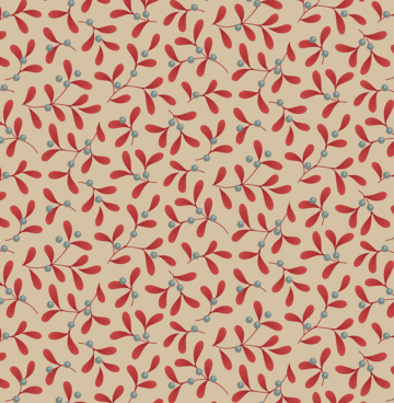 Tilda Merry Little Christmas 100623 mistletoe red