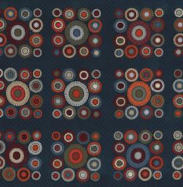 Flanel panel Prairie Gatherings 49319-16 blauw