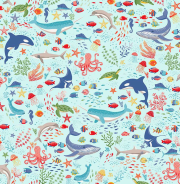 Deep blue see 137 B2 blauw vissen