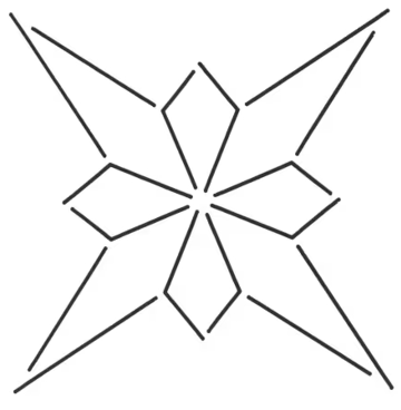 Quilt Stencil 4 puntige ster # 396QC