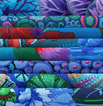 Pakketje F8 (25x55 cm) Kaffe Fassett blauw