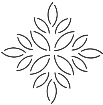 Quilt Stencil Leaf Block # 614QC