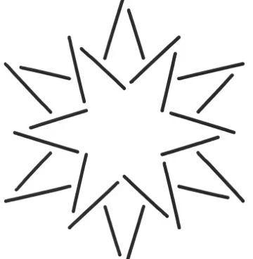 Quilt Stencil 12 Point Star 5in # 928QC