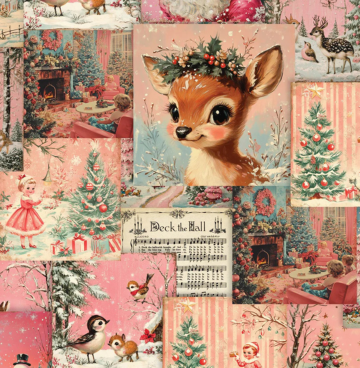 Kerststof Santa Symphony 6952