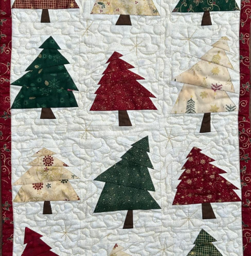 Happy Trees – een vrolijk kerstquiltje Quiltpakket