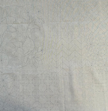 Sashiko panel konijn-dolfijn