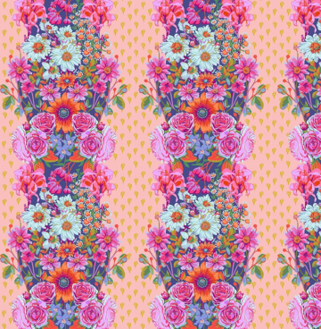 Randstof Anna Maria bloemen AMT137-78V/ 600-116 rose