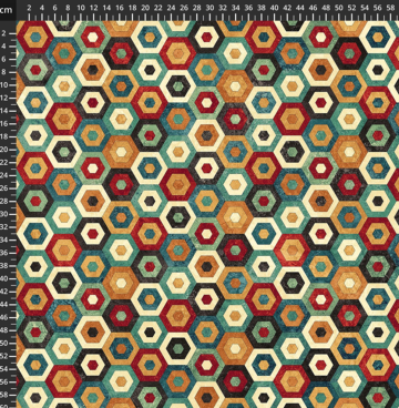 Hexagon stof - Stonehenge Stitchin