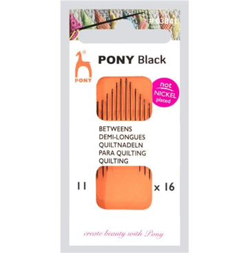 Pony Black Betweens quiltnaalden 11