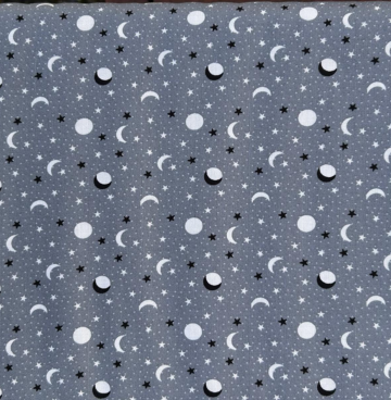 Halloween maan en sterren 24082-13 grijs
