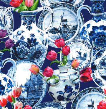 Spring in Delft tulpen donker blauw