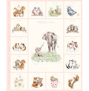 panel Together is Better  van Hannah Dale Of Wrendale - Maywood Studio roze