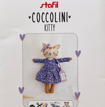 Knuffel panel Kitty - poes - kat (stafil coccolini)