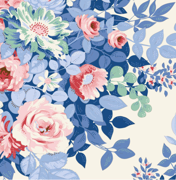 Tilda Something blue 100665 Whimsyflower cream