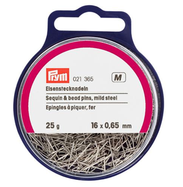 Prym 021365 hele korte Spelden ijzer 0,65 x 16 mm zilverkleurig (blokkenspel)