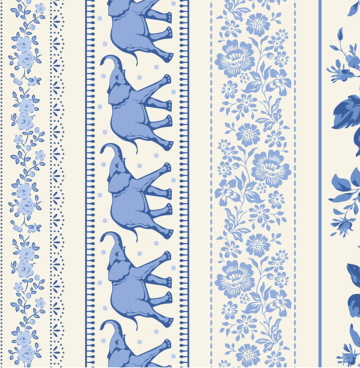 Tilda Something blue 110170-Borders-Blue