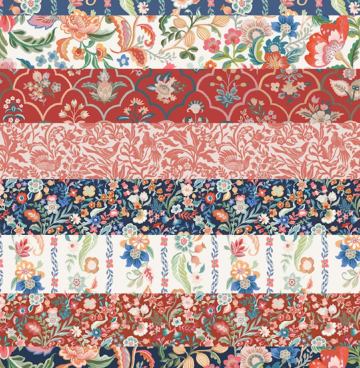 F8 pakket Tapestry van Windham Fabrics (25x55 cm)