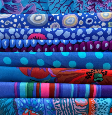 Pakketje F8 (25x55 cm) Kaffe Fassett blauw
