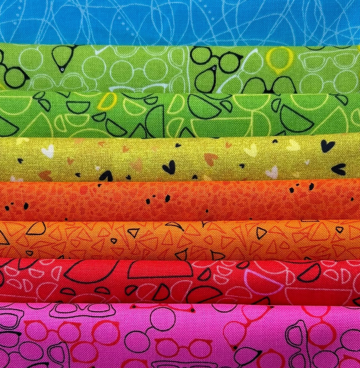 F8 stofpakketje Fel gekleurd (25x55 cm)