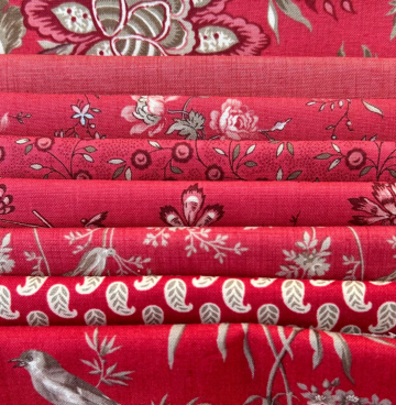 F8 stofpakketje French General rood (25x55 cm)
