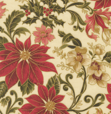 Merry Manor Metallic - Moda 33860-11 cream