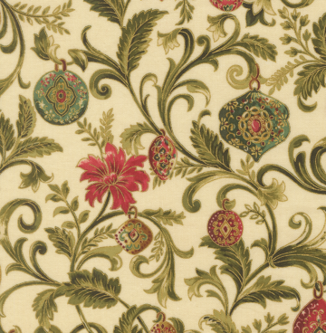 Merry Manor Metallic - Moda 33861-11 cream