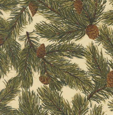 Merry Manor Metallic - Moda 33863-11 cream