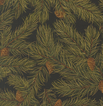 Merry Manor Metallic - Moda 33863-14 ebony