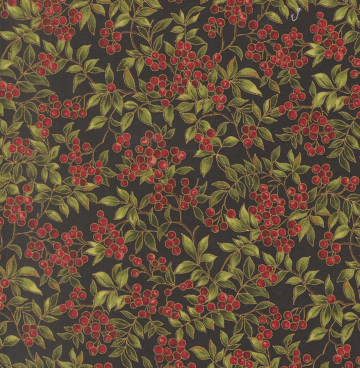 Merry Manor Metallic - Moda 33864-14 ebony
