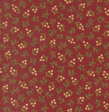 Merry Manor Metallic - Moda 33866-12 CRIMSON