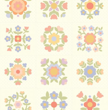 Panel pastel Prairie - Heather Briggs - My Sew Quilty life (31771-11)