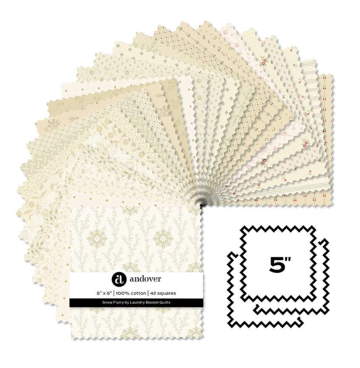 5x5 inch stofpakketje Snow Flurry - Edyta Sitar