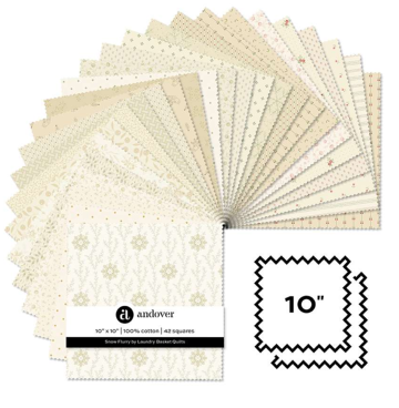 10x10 inch stofpakket Snow Flurry - Edyta Sitar