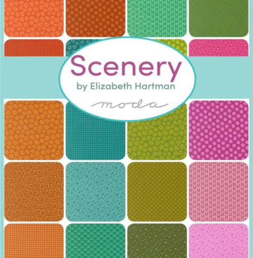 F16 stofpakket Elizabeth Hartman Scenery – Moda (25x25 cm)