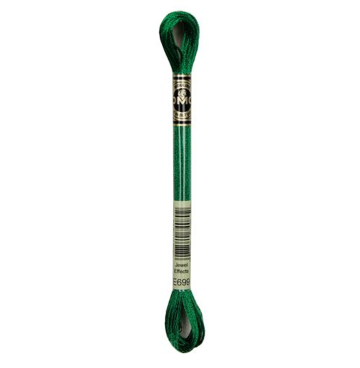 DMC Mouliné metalisse borduurgaren 6 draads 8 meter - Kleur E699 groen