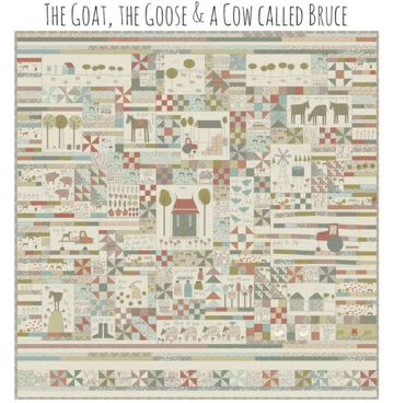 The Goat the Goose and A Cow called Bruce - patroon - Appleby Farm - Anni Downs - Hatched and Patched