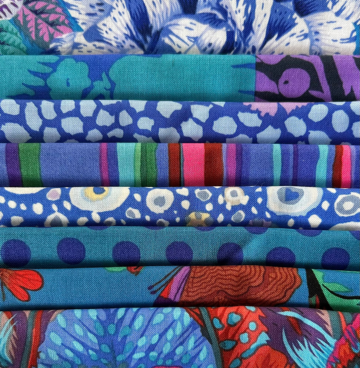 Pakketje F8 (25x55 cm) Kaffe Fassett blauw