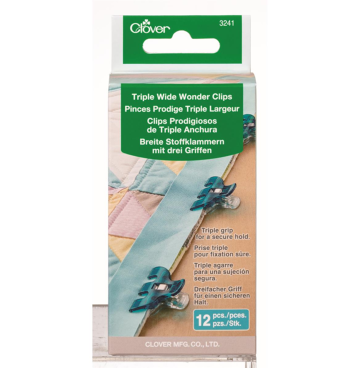 Clover 3241 Triple Wide Wonder Clips 12 pcs