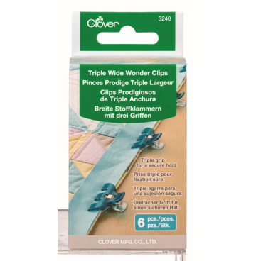 Clover 3240 Triple Wide Wonder Clips 6 stuks