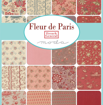 Mini Charm pack Fleur de Paris - French General - Moda