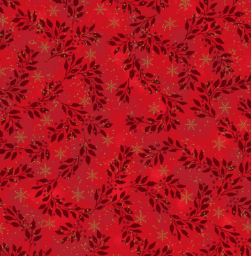 Snow Crystals 4593-414 berry goud