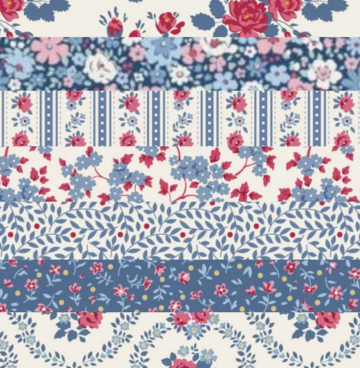 F8 pakketje Tilda (25x55cm) blauw